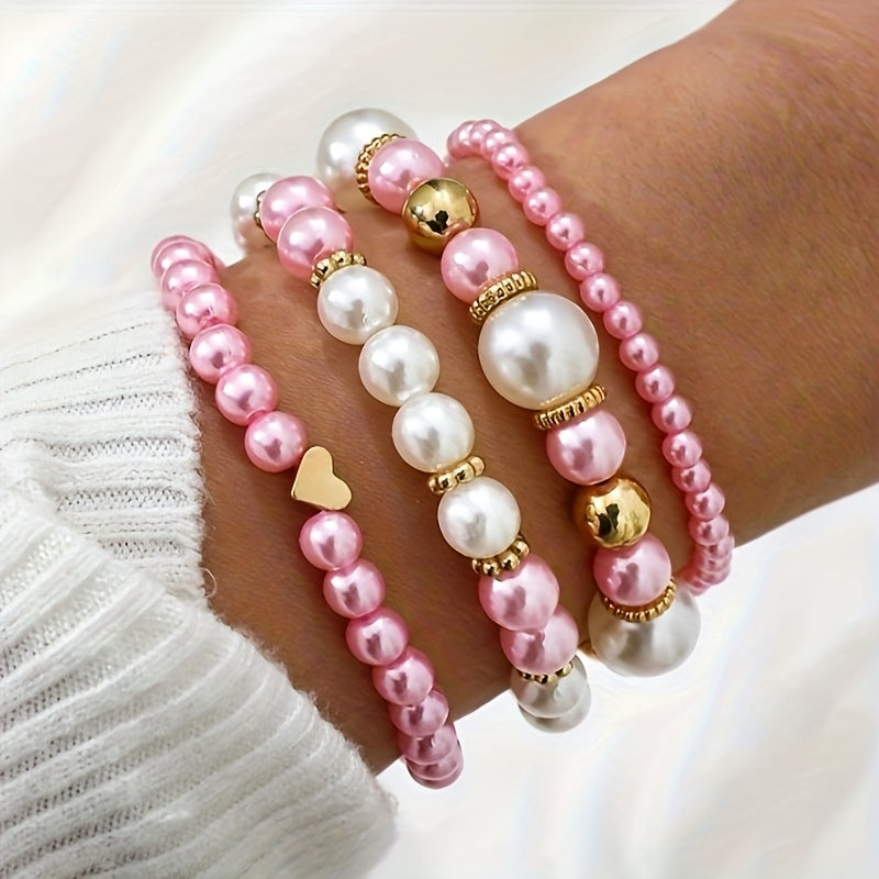 Conjunto de Pulseras de Corazón Elegantes