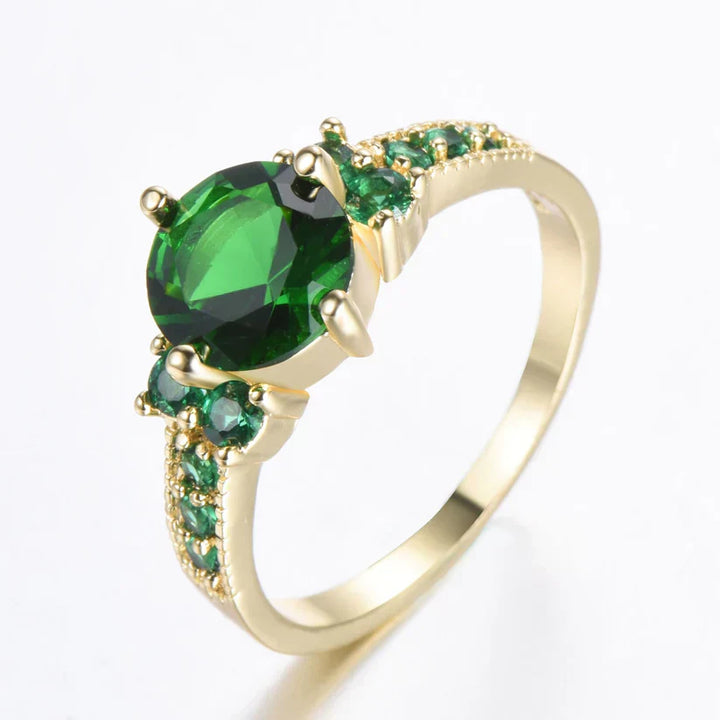 Anillo de Piedra Preciosa Color oro