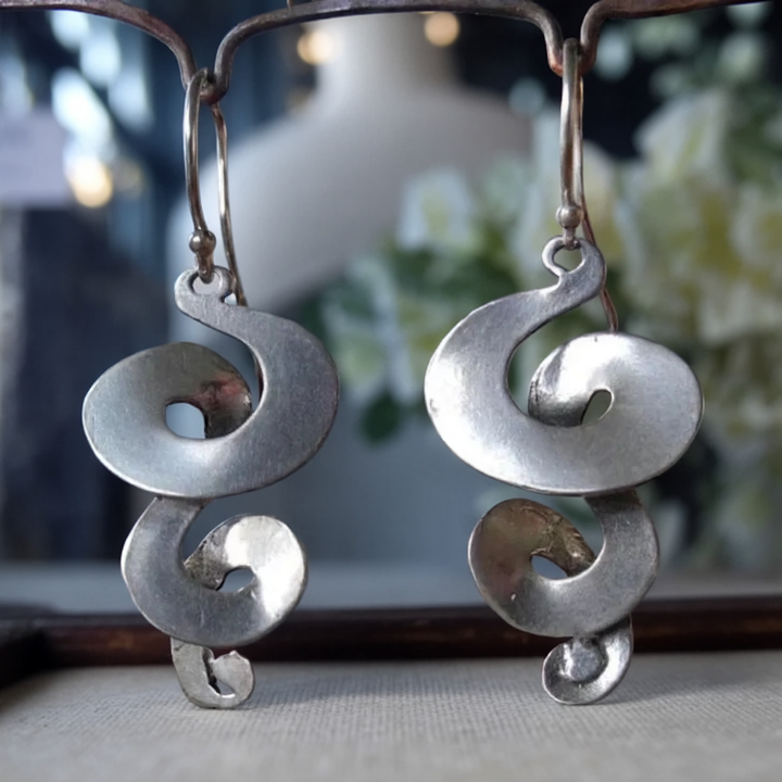 Pendientes Espirales Vintage Color plata