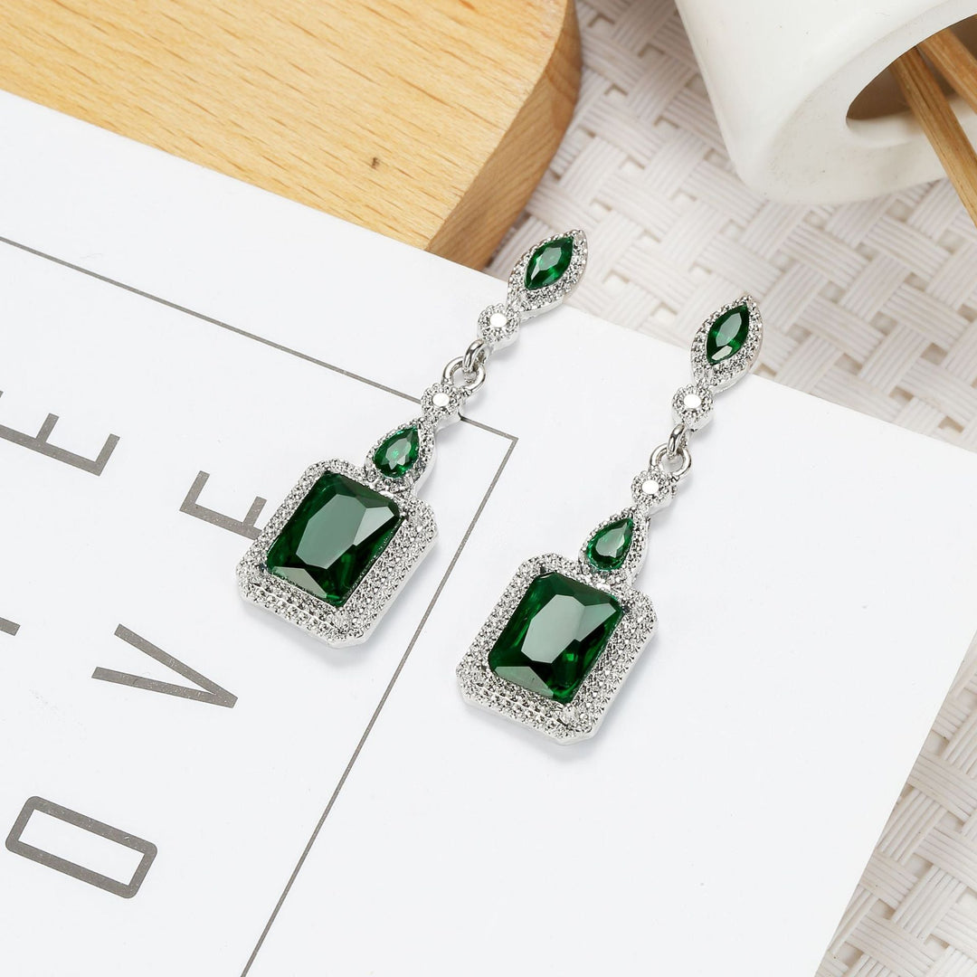 Pendientes Clarion Verdancia | Color oro Blanco