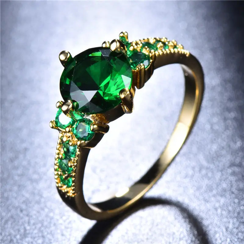 Anillo de Piedra Preciosa Color oro