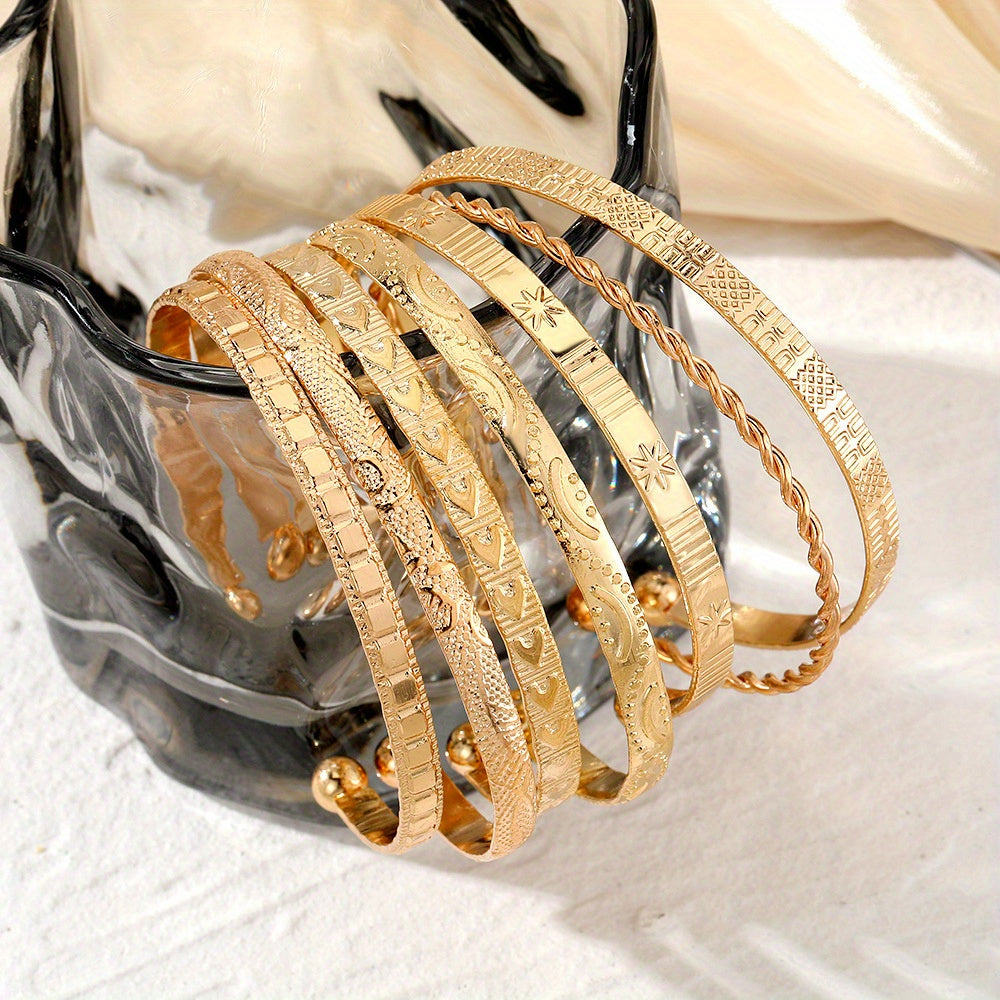 Conjunto de Pulseras Boho Color oro