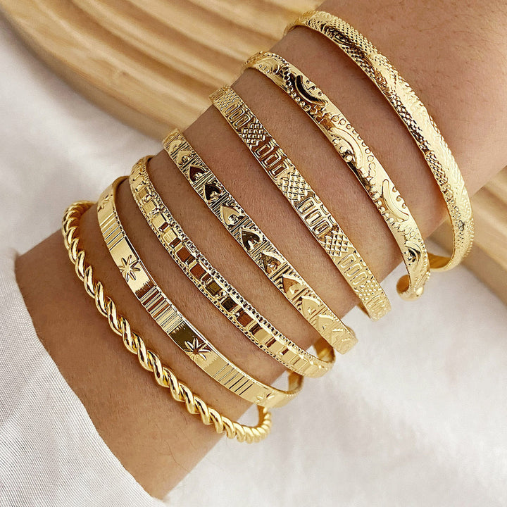 Conjunto de Pulseras Boho Color oro