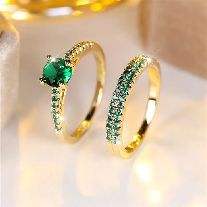 Conjunto de Anillos Duo Color oro