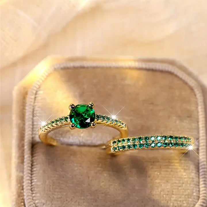 Conjunto de Anillos Duo Color oro