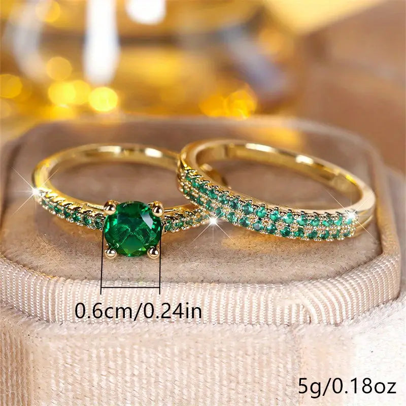 Conjunto de Anillos Serena | Color oro