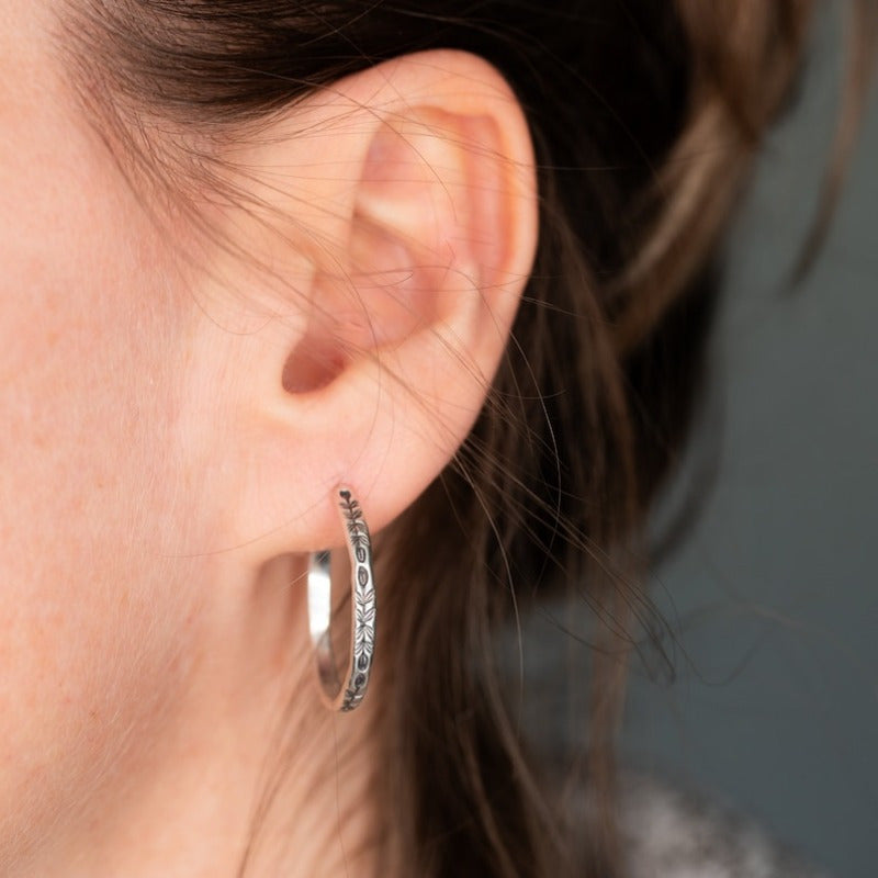 Pendientes de color plata únicos