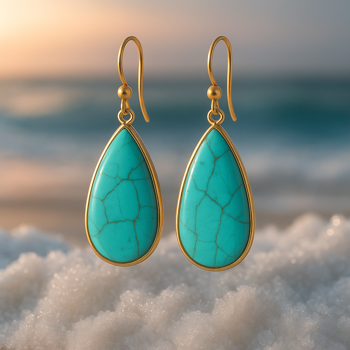 Pendientes Turquesa Con Conexión Infinita