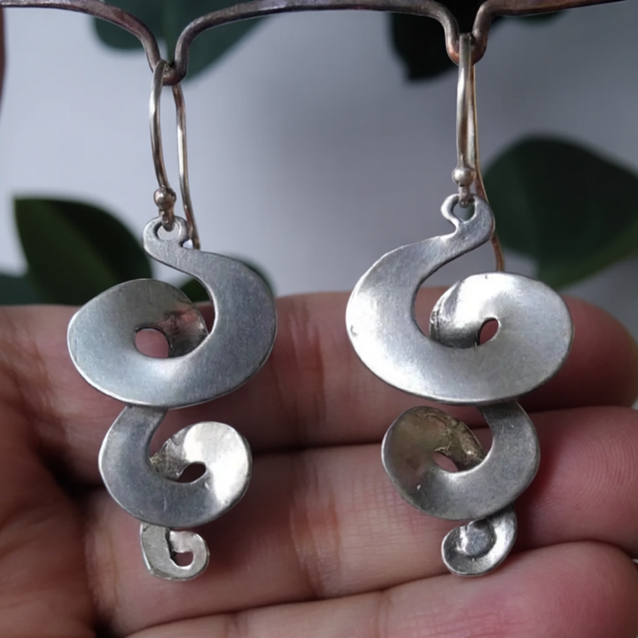 Pendientes Espirales Vintage Color plata