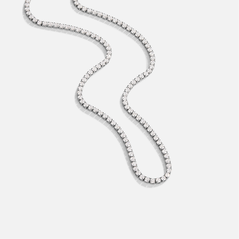Collar de Cristal Color plata