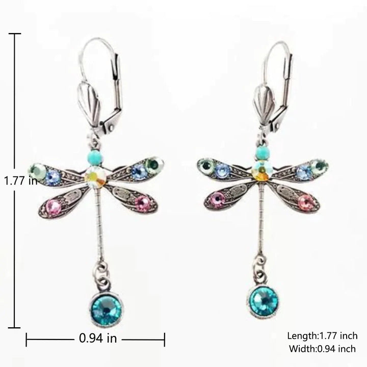 Pendientes de diseño elegante de libélulas