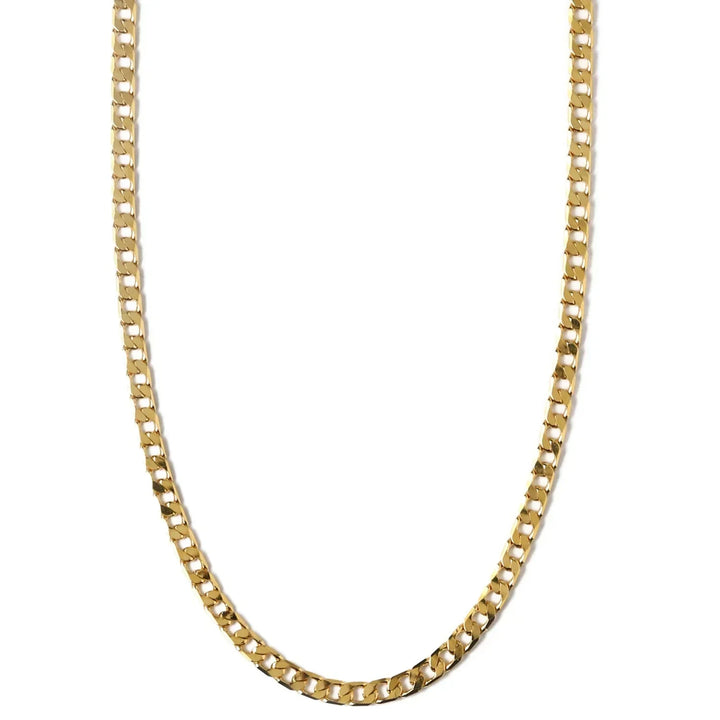 Collar de Cadena de Curva de Enlace Plano Vintage en Color oro
