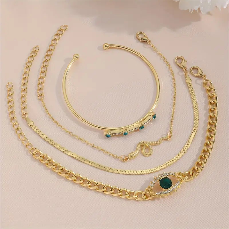 Conjunto de Pulseras Serpina Veyra | Color oro