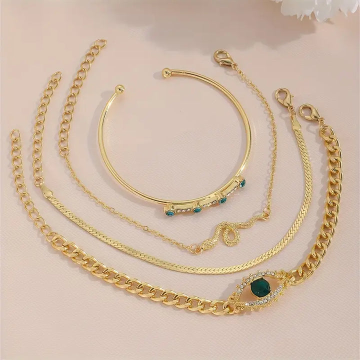 Conjunto de Pulseras Serpina Veyra | Color oro