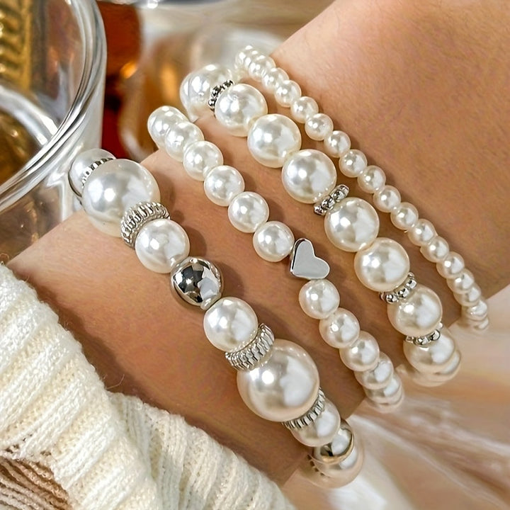 Conjunto de Pulseras de Corazón Elegantes