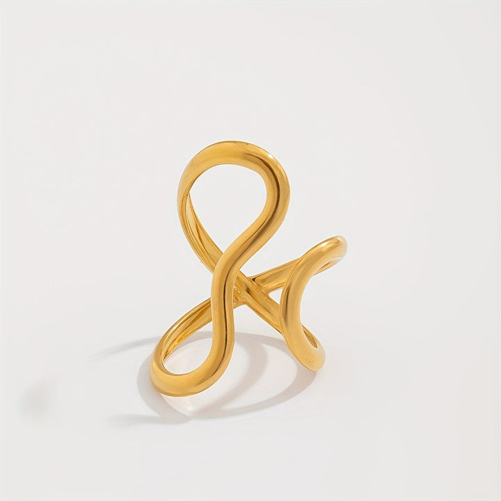 Anillo de Olas Asimétrico Elegante