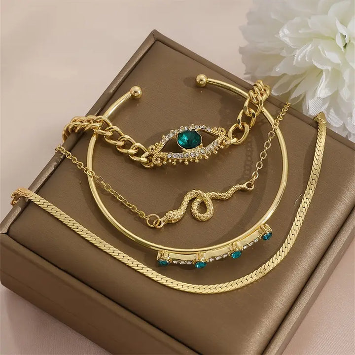 Conjunto de Pulseras Serpina Veyra | Color oro