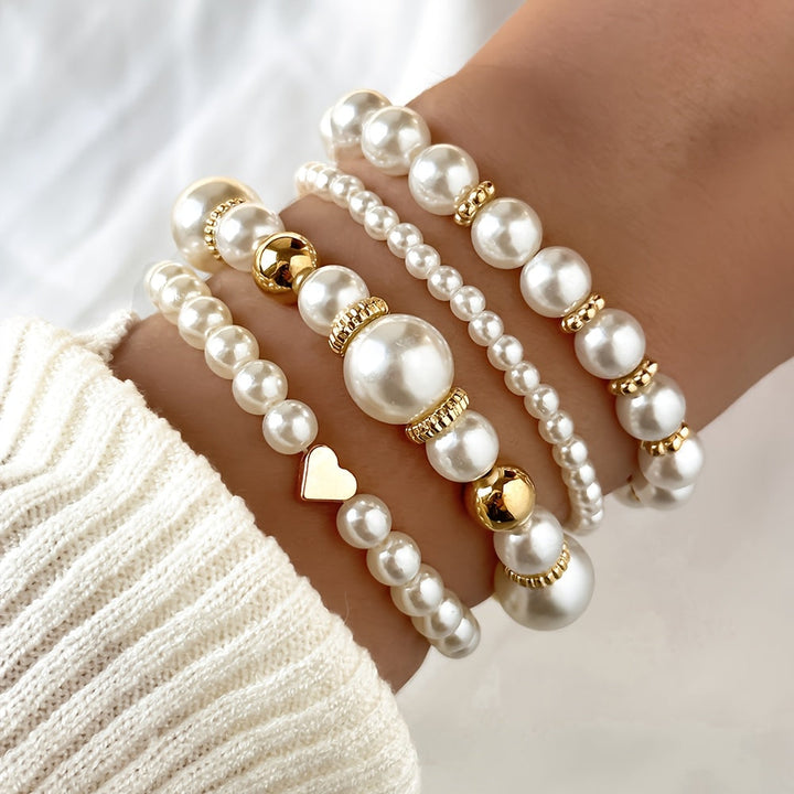 Conjunto de Pulseras de Corazón Elegantes