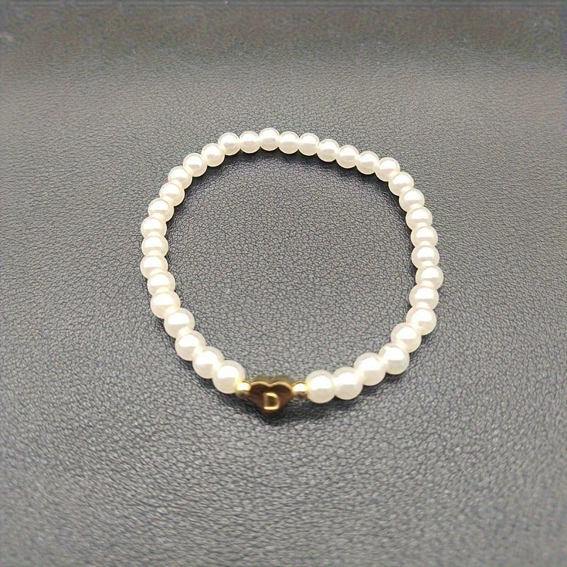 Pulsera de Iniciales de Corazón A-Z Elegante