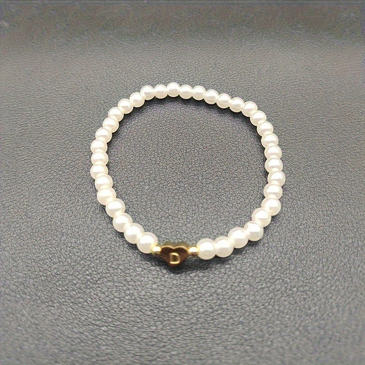 Pulsera de Iniciales de Corazón A-Z Elegante