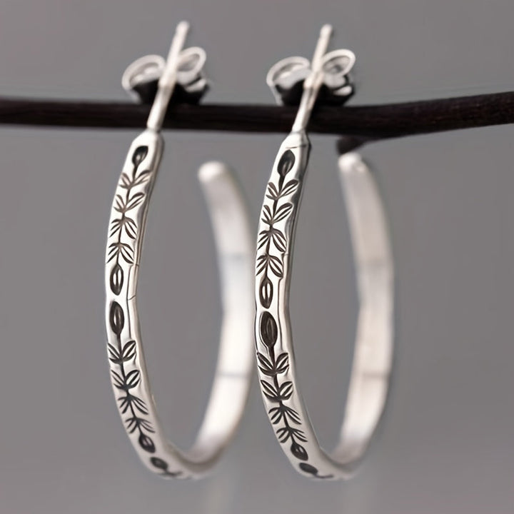 Pendientes de color plata únicos