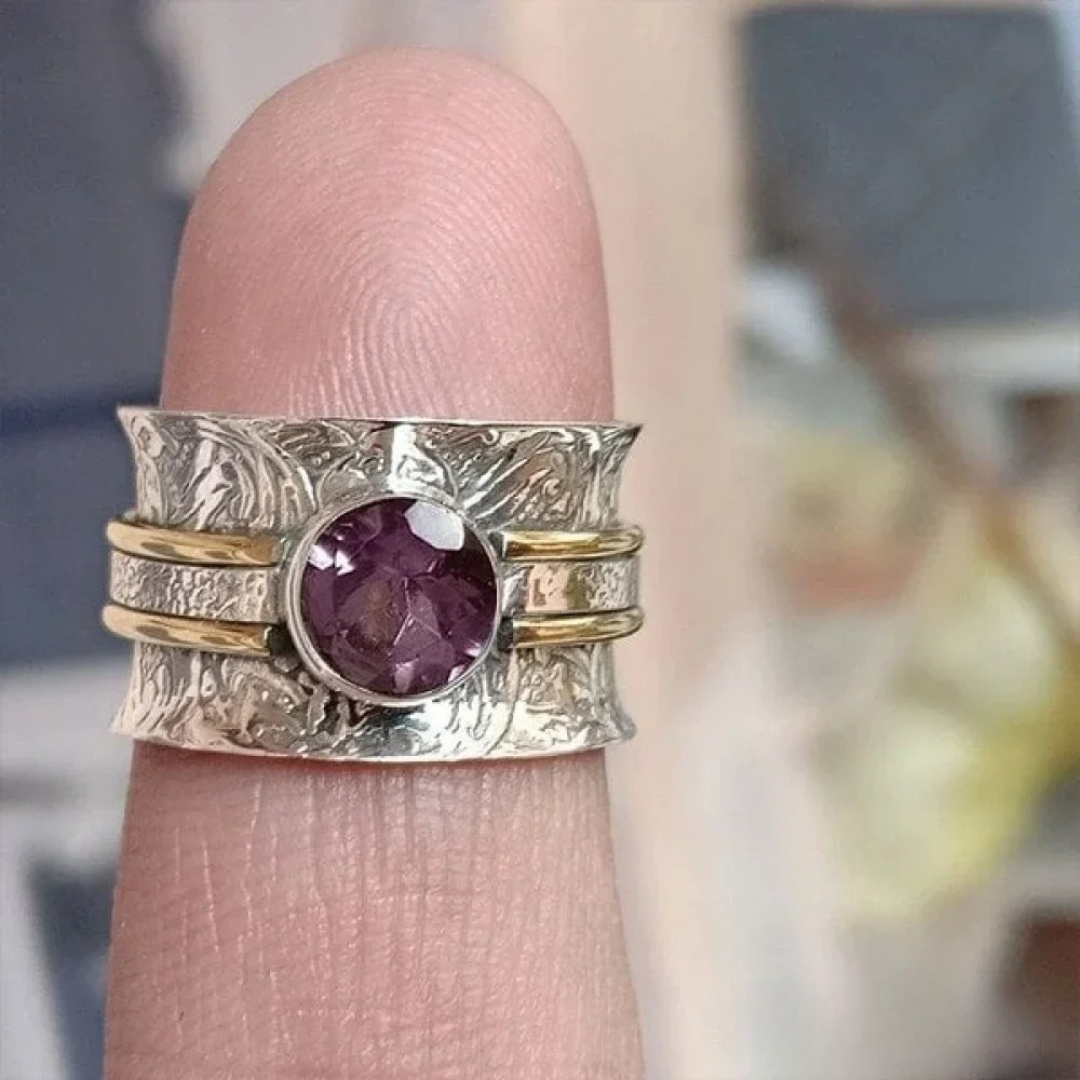 Anillo de Meditación de Cristal Elegante