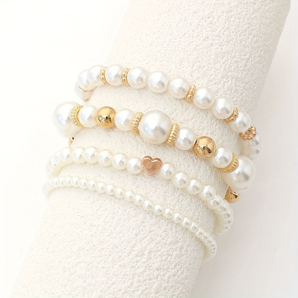 Conjunto de Pulseras de Corazón Elegantes