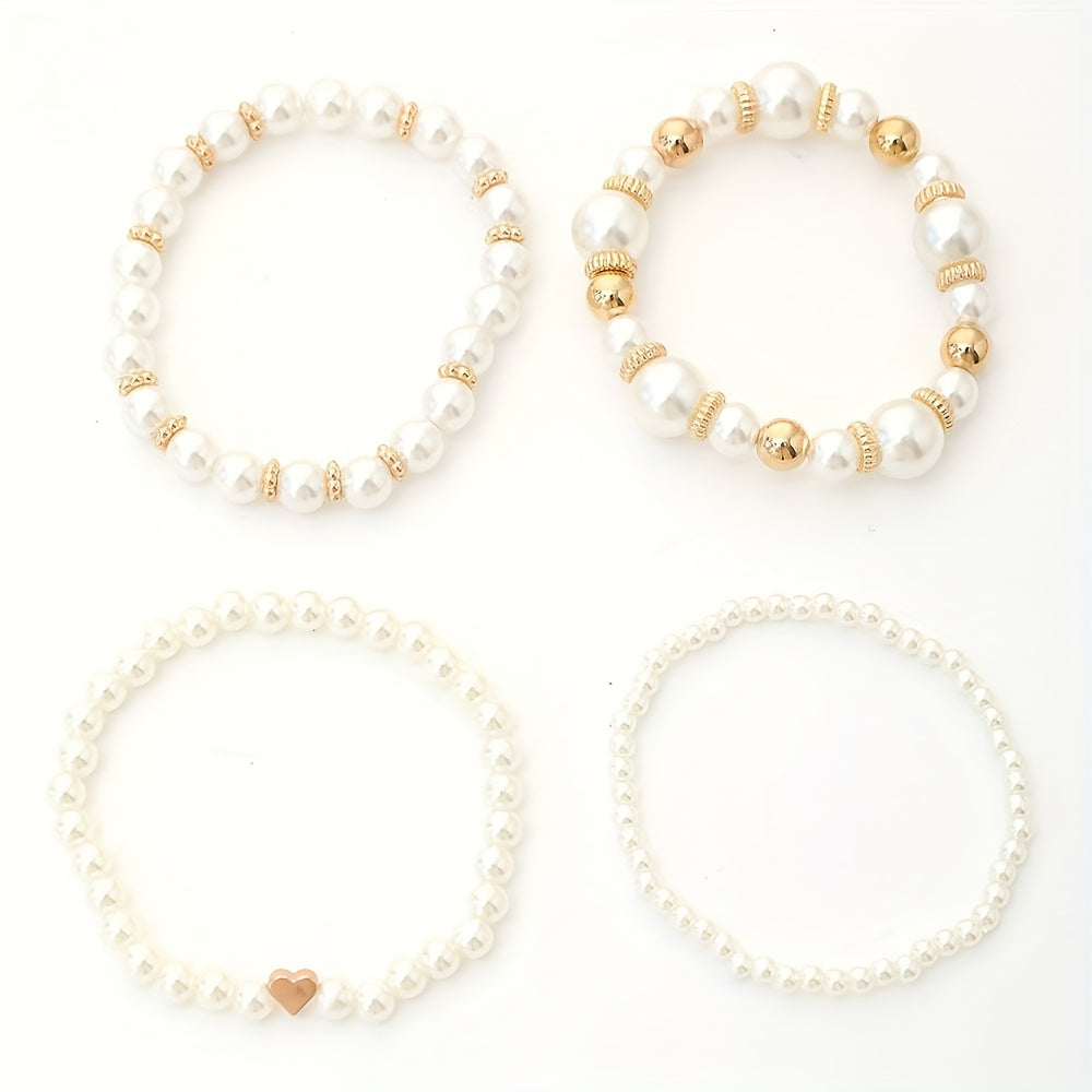Conjunto de Pulseras de Corazón Elegantes