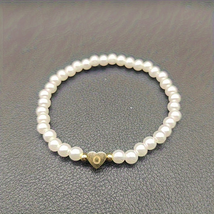 Pulsera de Iniciales de Corazón A-Z Elegante