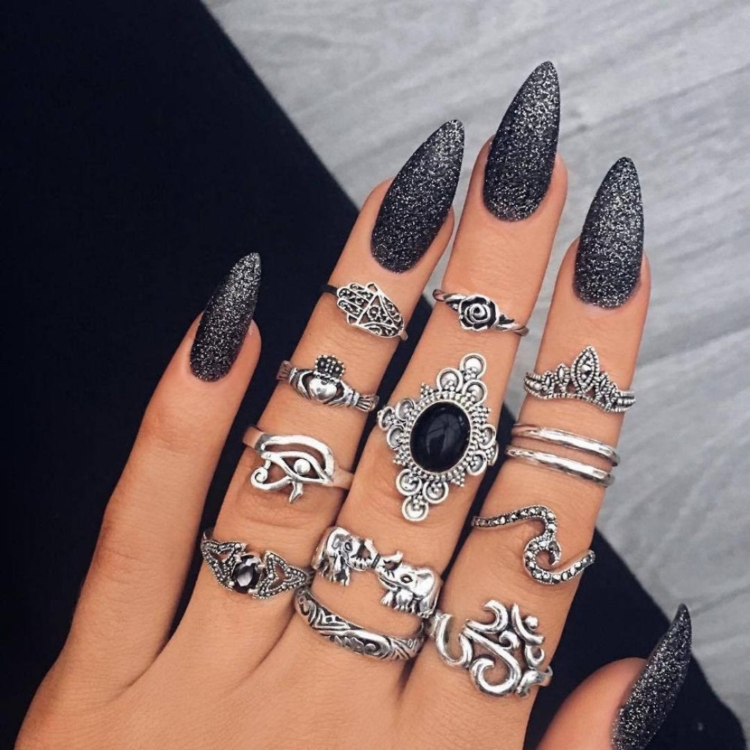 Conjunto de Anillos Único: 8 a 12 Piezas