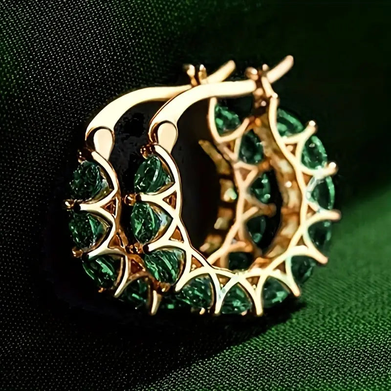 Pendientes de aro Elena Marlowe | Color oro Blanco
