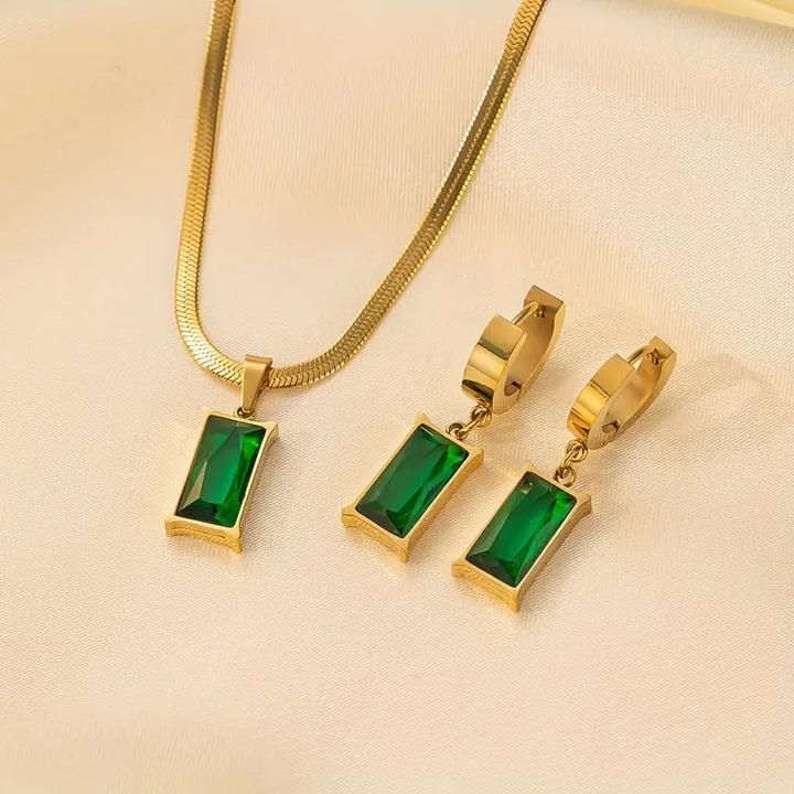 Conjunto de Joyería Elegante Iselotte Verdain en Color oro