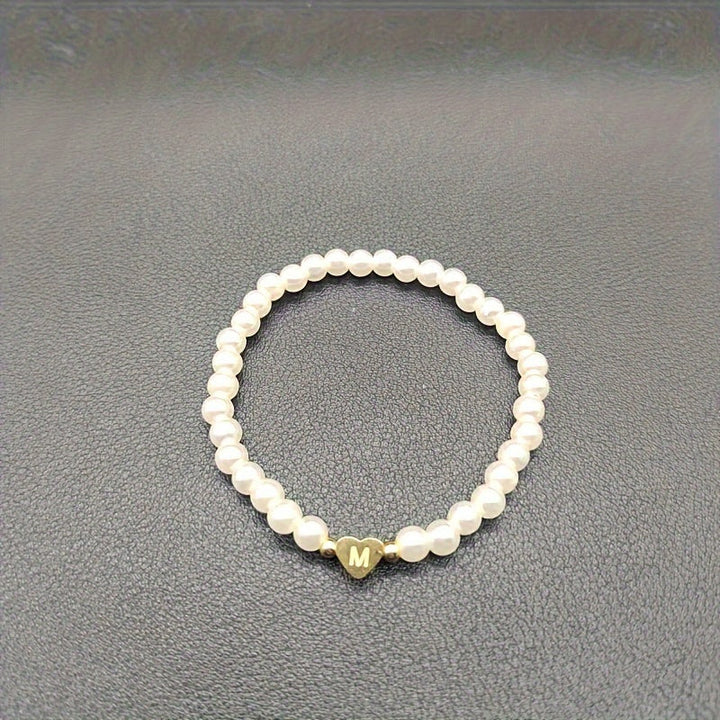 Pulsera de Iniciales de Corazón A-Z Elegante