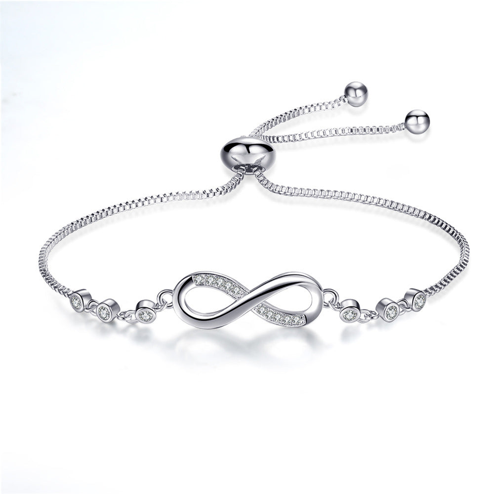 Brazalete Infinito de Rosado Elegante Ajustable