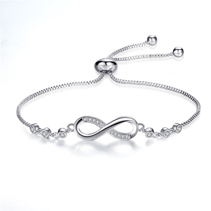 Brazalete Infinito de Rosado Elegante Ajustable