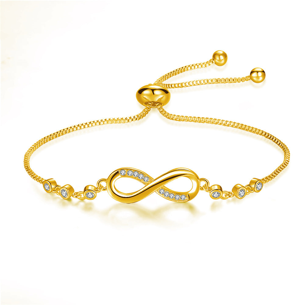 Brazalete Infinito de Rosado Elegante Ajustable