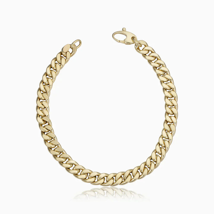 Pulsera Cubana de Color oro Antiguo