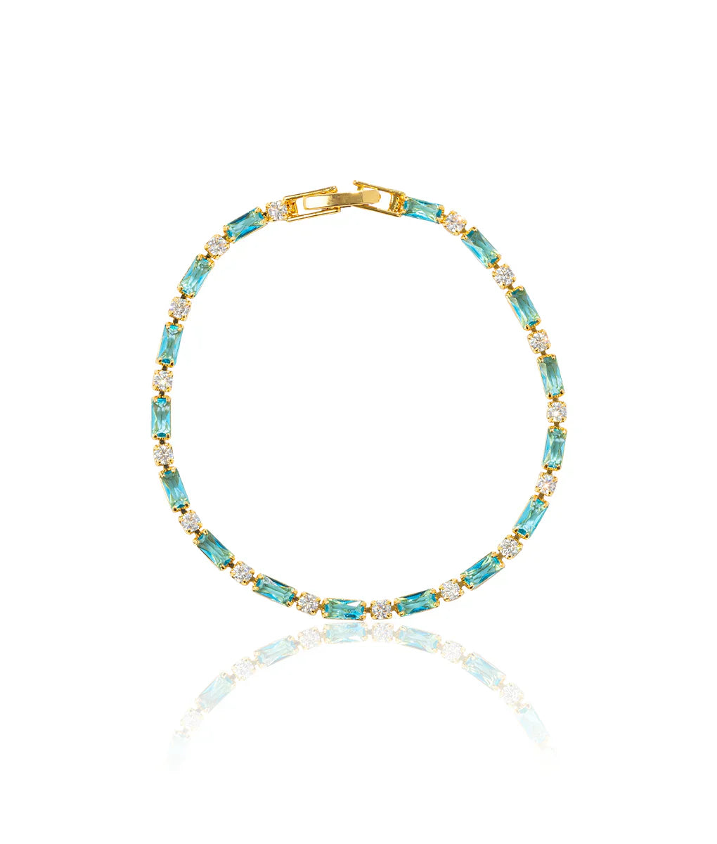 Pulsera de Turquesa Natural Color oro Atemporal