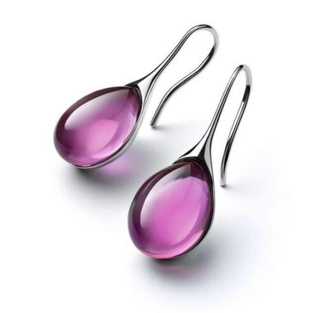 Pendientes colgantes de cristal elegantes