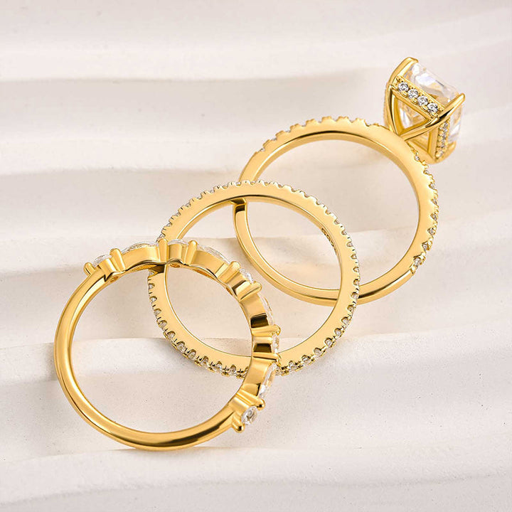 Conjunto de Anillos de Boda de Color oro de 3 Piezas Timeless Jaily