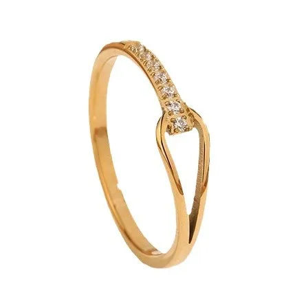 Anillo de Color oro Geométrico Elegante