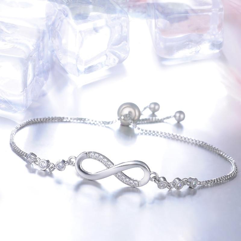 Brazalete Infinito de Rosado Elegante Ajustable