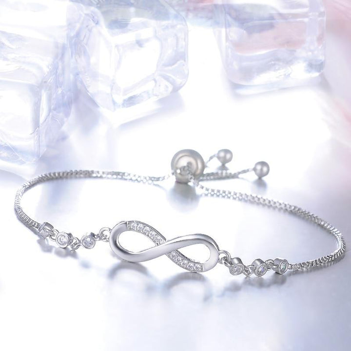 Brazalete Infinito de Rosado Elegante Ajustable