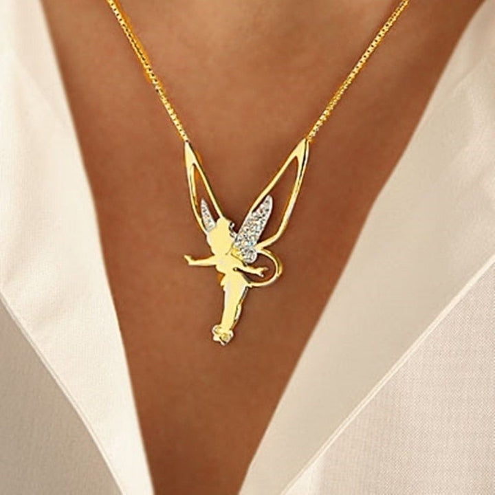 Colgante de Hada Color oro con Cadena