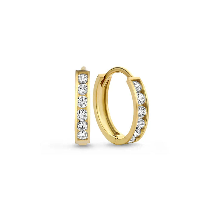 Conjunto de Pendientes de Piedra Color oro Elegante Dara Brillane