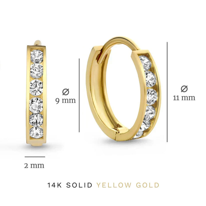Conjunto de Pendientes de Piedra Color oro Elegante Dara Brillane