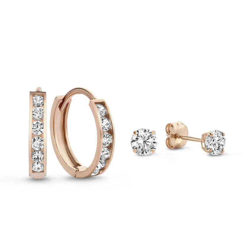 Conjunto de Pendientes de Piedra Color oro Elegante Dara Brillane