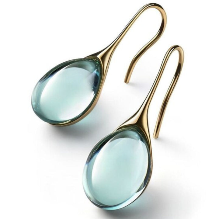 Pendientes colgantes de cristal elegantes