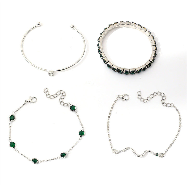 Conjunto de Pulseras Sorina Feldwyn | Color oro Blanco