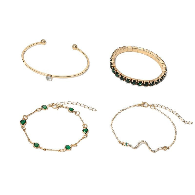 Conjunto de Pulseras Elegantes Sorina Feldwyn en Color oro